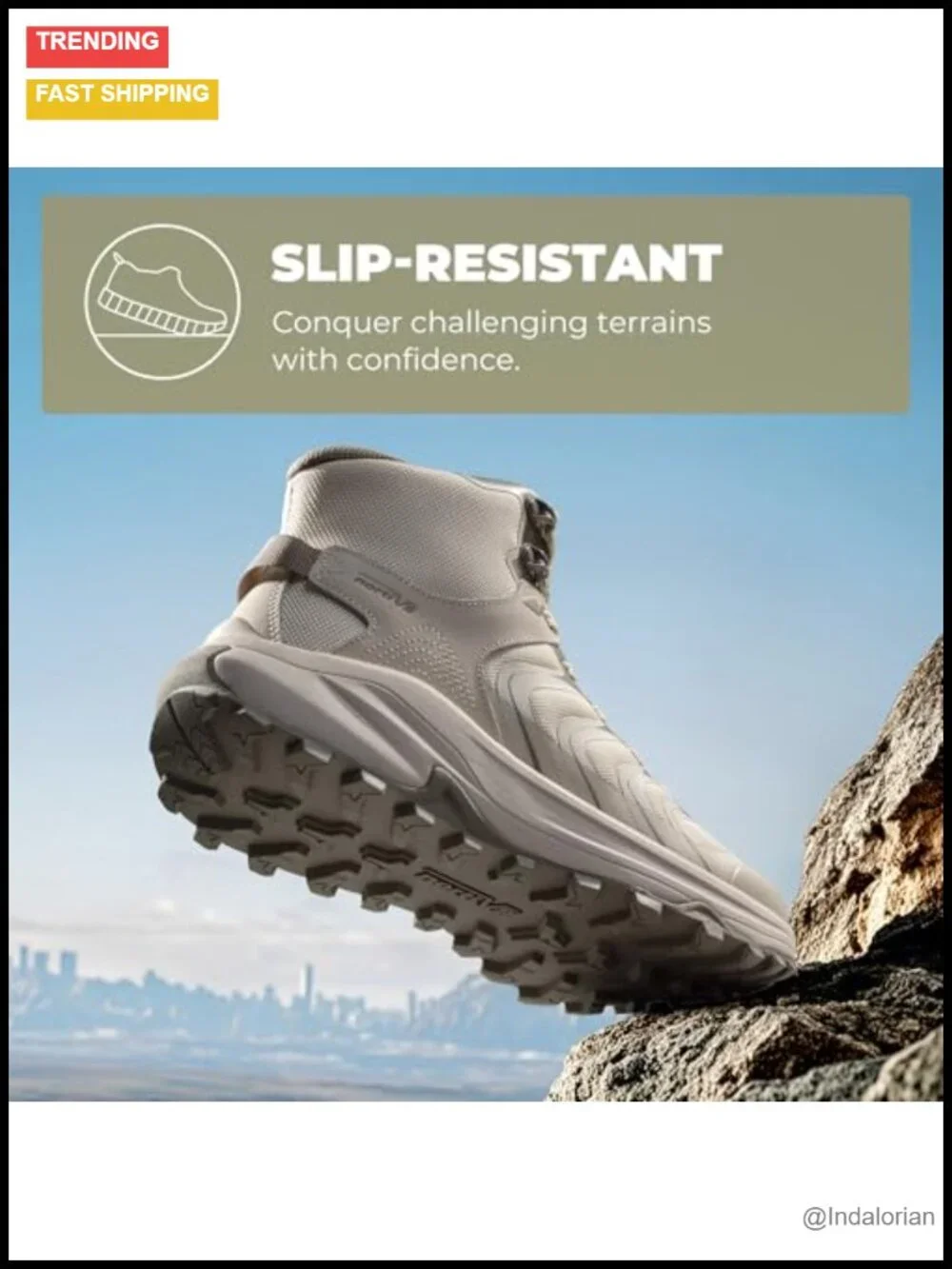 Women's Waterproof Hiking Boots with Arch Support Cushioned Insole